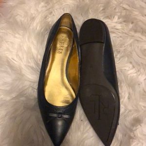 Ralph Lauren navy ballet flats